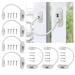 DHOUTDOORS 8PCS Window Restrictor Kids Window Door Cable Lock Child Baby Safety Security Wire Catch for Home Public and Commercial Applications with Screws Keys White