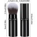 Travel Makeup Brushes - Telescopic Small Cosmetics Brushes | Soft Face Makeup Brushes Beginner Friendly Powder Brush for Foundation Black - Buy Online on GoSupps.com