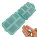 Travel Pill Organizer Box - Foldable Personal Daily Pill Case with 10 Grids Travel Pill Holder for Vitaming Fish Oils Green