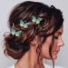 Handmade Realistic 3D Green Butterfly Hair Clips - Set of 5 Blue Hair Pins for Women and Girls | Wedding Decorative Hair Accessories - Buy Online on GoSupps.com