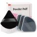 NIACONN 4 Pcs Soft Velour Triangle Powder Puff + 4 PE Boxes  Reusable Makeup Setting Powder Puffs for Face Powder (Black) M-4pc-Triangle Black