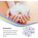 dijiusidy 50 Pieces Glass Crystal Set Eye-catching Personalized Nail Art Rhinestones DIY Handcraft Manicure Accessories for Card Making Jellry White - Buy Online on GoSupps.com
