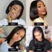 Brazilian Virgin Straight Bob Wig for Black Women - 4x4 Lace Front, Glueless & Pre-Plucked (8 Inch, 150% Density) - Buy Online on GoSupps.com