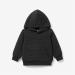 PatPat Toddler Hoodie - Solid Color Textured Hooded Sweatshirt with Pocket, 1-2 Years, Black - Buy Online on GoSupps.com