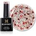 Bluesky Gel Nail Polish Glitter No Wipe Top Coat Piniata Smash GTC04 Red Glitter 10 ml (Requires Curing Under UV LED Lamp)