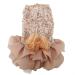 Dog Dress Pet Small Dog Clothes Sequin Silky Tutu Puppy Costume Dog Princess Elegant Skirt Wedding Costume(L- Gold) L Gold