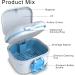 BVN Leakproof Denture Cup Upgraded Carrying Storage Denture Cup for Soaking Dentures Denture Bath Box with Filter Travel Retainer Cleaning Case (White+Blue). - Buy Online on GoSupps.com