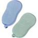 Outanaya 2pcs Face & Body Exfoliator Brush Set | Kids Bath Sponge | Loofah & Shower Ball Exfoliating Kit - Buy Online on GoSupps.com