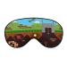 Retro Video Game Playing Sleep Mask Eye Cover for Sleeping Blindfold with Adjustable Strap Blocks Light Night Travel Nap for Men Women