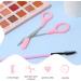 Professional Precision Eyebrow Shears & Comb Set - Dark Pink | Hair Removal Trimmer Scissors with Non-Slip Handles - Buy Online on GoSupps.com