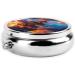 Pirate Ship at Sea Portable Metal Pill Box | Round Mini 3-Compartment | Travel Must-Have - Buy Online on GoSupps.com