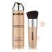 KYDA AirBrush Foundation Spray Silky Foundation Makeup High Coverage Smooth Creamy Finish Lasting Lightweight Breathable Moisturizing Makeup Primer by Ownest Beauty-#112 Natural Ivory