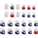 4th Of July Press On Nails Stars And Stripes Designs False Nails | Cute Stick-on Nails Stars And Stripes Short Square Fake Nails For Nail Salon - Buy Online on GoSupps.com