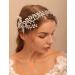 Deniferymakeup Rhinestone Wedding Hair Accessory Crystal Headband for Bride Crystal Leaves Hairstyles for Wedding - Buy Online on GoSupps.com