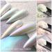 White Pearl Aurora Metallic Nail Powder - Iridescent Holographic Chrome Pigment for Glitter Manicure - 7 Colors Selection - Buy Online on GoSupps.com