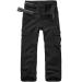 Asfixiado Boys Snow Pants Kids Girls Waterproof Fleece Lined Hiking Outdoor Insulated Ski Warm Elastic Waist Cargo Pants X-Large 1 #Black