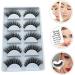 5 Pairs Fake eyelashes magnetic false eyelashes faux lashes easiest fake lashes beauty accessories false lashes bulk natural make up accessories girl set fiber dense - Buy Online on GoSupps.com