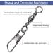 JSHANMEI Fishing Snap Swivels - High Strength Copper & Stainless Steel, Black Nickel Coated - 50pcs (#6-14#) - Buy Online on GoSupps.com