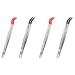 wiianoxd 4 Pieces Tweezers Curved Curved Rubber Tip Tweezers Stainless Steel Tweezers for Laboratory Jewellery Making