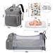 ANWTOTU Diaper Bag Backpack with Changing Station 7 in 1 | Multi-Function Waterproof Mommy Bag with USB Port | Grey - Buy Online on GoSupps.com