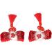 Leadigol Chinese Style Hair Clips Chinese New Year Bowknot Hair Clips Red Plush Ball Tassel Hairpin Barrettes Hair Side Clip for Girls Women Spring Festival Hair Accessories - Buy Online on GoSupps.com