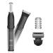 Body Hair Trimmer Kit: Waterproof Cordless 2 Interchangeable Heads Adjustable Combs - Ideal for Groin Chest Back Armpit Gentle & Safe Trimming