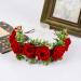 Minkissy Christmas Flower Headband - Red Artificial Rose Hair Wreath for Weddings & Festive Celebrations - Buy Online on GoSupps.com