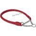Rolled super SOFT half check leather dog collar: fits up to 18" Leather is 14" (8 mm thick). Fits up to 18" Red - Buy Online on GoSupps.com
