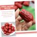 HOMSFOU 30Pcs Simulated jujube Artificial red dates Home decoration plastic playes food decor fake jujube fake dried jujube realistic dried jujube simulation fruit Chestnut decorate milk - Buy Online on GoSupps.com