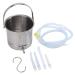 Klanstier Set 1.6l stainless steel coffee inlet bucket set ideal for coffee or water intestinal cleaning detox inlet at home including nozzle tips manual and discreet storage bag