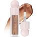 Erinde Liquid Highlighter Makeup Shimmer Cream Highlighter Natural Light Face Highlighter Brightening Liquid Highlight Face Body Glow Makeup Glow Drops Makeup Highlighter Makeup #4 Candlelight 1 count (Pack of 1)