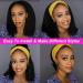 Kinky Straight Headband Wig for Black Women - 14 Synthetic Yaki Straight None Lace Front Wigs - Buy Online on GoSupps.com