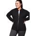 Sheego Ladies Large Size Sweat Jacket | Breathable Stretch Fitness Jacket in Black (Size 52-54) - Buy Online on GoSupps.com