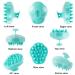 Silicone Shampoo Brush Scalp Massager for Hair Growth - Light Blue - Men, Women, Kids, Pets - Buy Online on GoSupps.com
