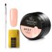 Builder Gels Nail Kit - Nude Color Nail Extension Gel Kit UV/LED Strengthen Gel With Nail Brush & 100Pcs Nails Forms for Nails Art Beginner Cream Nude Set