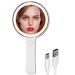 UPFOX Handheld Makeup Mirror with USB/Type-C Charging LED Lighting Travel Mirror  Technology Coating  Not Easy to Leave Fingerprints  Suitable for Carrying Travel  Makeup  Shaving.