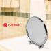 Home Basics Heavy Duty Chrome Plated Steel Round Bathroom Mirror - Silver - Buy Online on GoSupps.com
