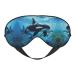 Killer Whales Swim Along Print Ultra-Soft Light-Blocking Eye Mask for Optimal Comfort and Restful Sleep