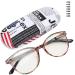 Shop Fashionable Clear Reading Glasses +4.0 | Vintage Portable Presbyopic Eyewear for Men & Women with Comfort Spring Hinges & Storage Box - Buy Online on GoSupps.com