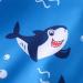 PythJooh Baby Boy Rash Guard Swimsuit with Shark Print Shorts | 12-18 Months | E - Happy Shark - Buy Online on GoSupps.com