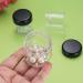 20 Pieces Empty Cream Cans - 40ml Transparent Plastic Containers for Cosmetics & Lip Balm with 3 Mini Black Spatulas | International Shipping - Buy Online on GoSupps.com