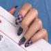 Sethexy medium matt false nails ballerina nails stick rosa coffin false fingernails blue fire nails with glue 24st acrylic art nail tips to press on for women and girls