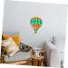 STOBAZA Iron Hot Air Balloon Outdoor Wall Hanging Home Ornament Wall Art Decors Household Child Interior 20.6x26.5x0.5cm As Shown3 - Buy Online on GoSupps.com