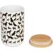 Bone Dry Ceramic Pet Silhouette Treat Canister 4x6.5 Black/White - Dog Show - Buy Online on GoSupps.com