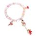 ibasenice 1pc Christmas Alloy Bracelet Stocking Stuffers Xmas Gift Bracelet Candy Cane Bracelet Charm Braclets Crystal Beads Wrislet Winter Bracelets Xmas Bracelet Jewelry Girl Miss