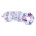 iscream Reversible Soft Fleece Sleep Mask and Matching Scrunchy Set - Silver Lining