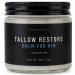 Beef Tallow Restore Balm For Men - Whipped Grass-Fed Beef Tallow Balm Moisturizer for Face Hydration - Anti Aging Skin Cream - Natural Facial Skincare Lotion with Essential Oils (2oz Unscented)