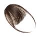 Clip in Fringe Human Hair Light Bangs #2 Dark Brown Straight