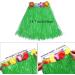 Girls Elastic Hawaiian Hula Dancer Grass Skirt with Flower Costume Set - Green | [Brand Name] - Buy Online on GoSupps.com