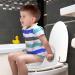 Potty Training Seat for Kids with Cushion Handle and Backrest - White - Buy Online on GoSupps.com